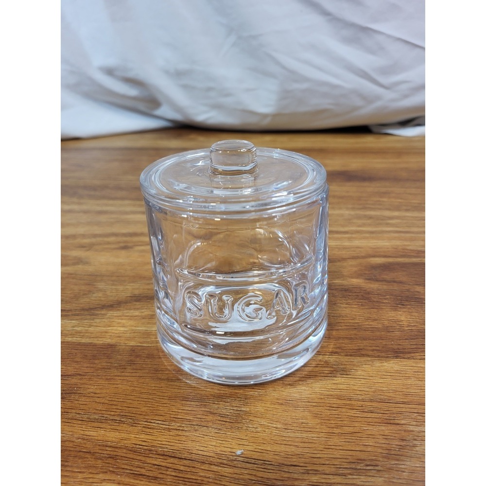Hearth & Hand Magnolia Style Clear Glass SUGAR Jar w Lid